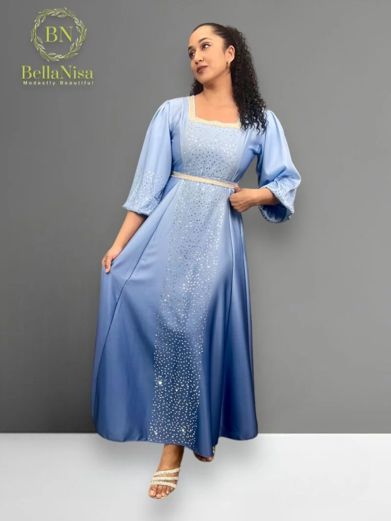 Firnas Kaftan Blue - Image 4
