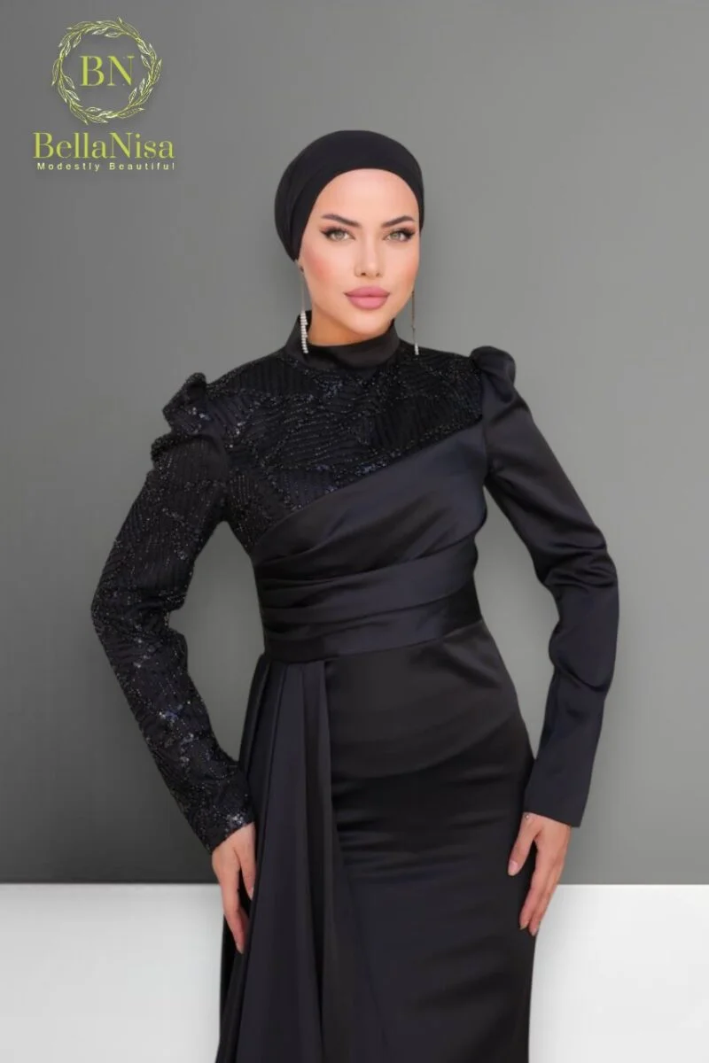 Serena Dress Gown Black