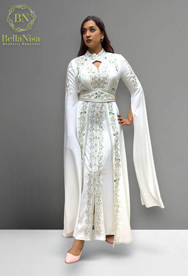 Maitha Morrocan Kaftan White
