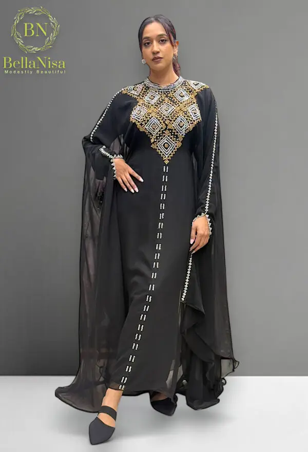 Farasha Abaya Kaftan Black