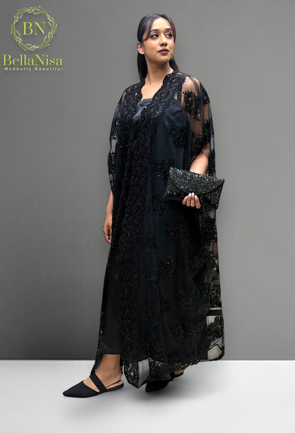 Quloob Kuwaiti Kaftan Black