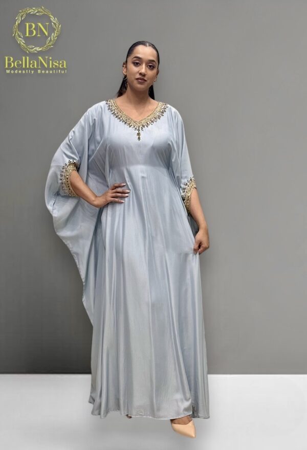 Luna Abaya Blue-Gray
