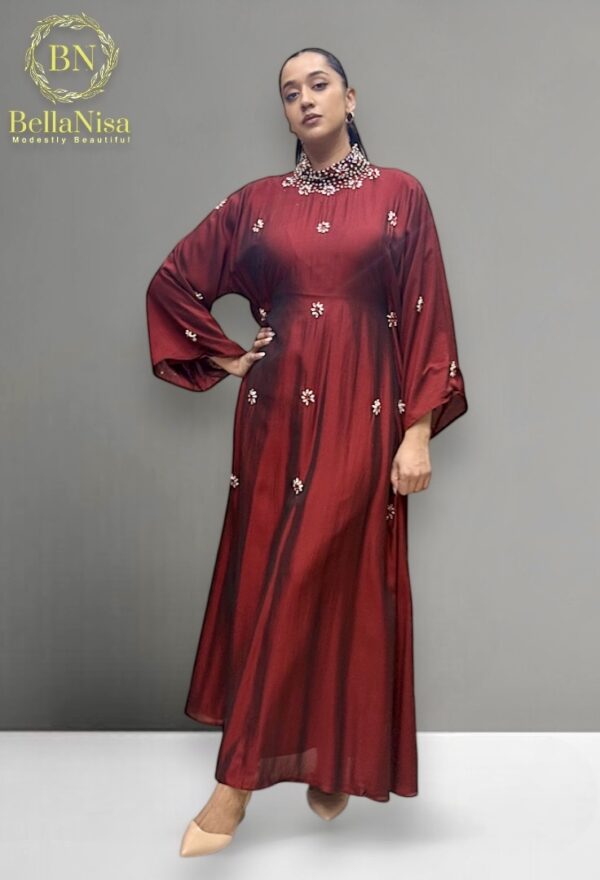Abeer Kaftan Burgundy