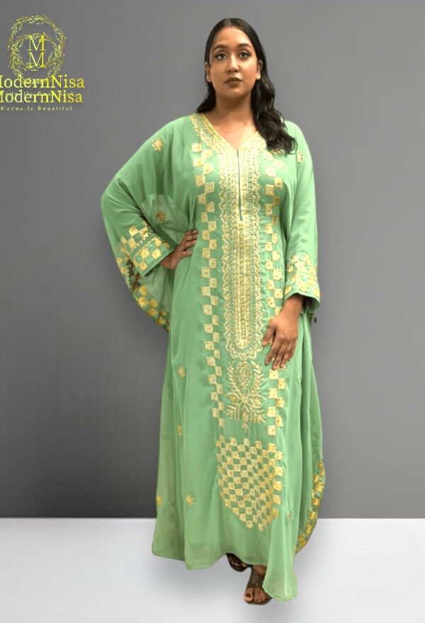 Friya Kaftan Abaya Sage