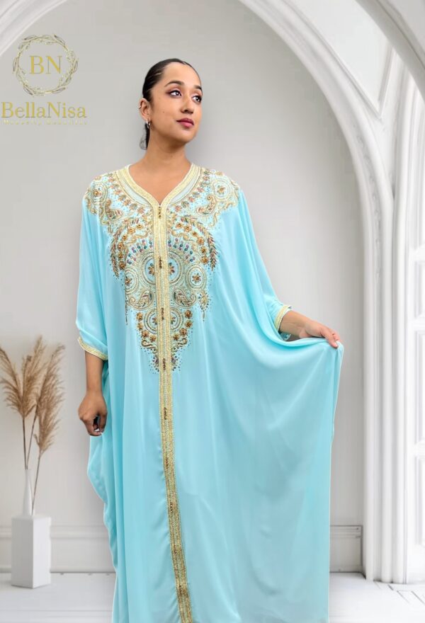 Farah Abaya Kaftan Blue