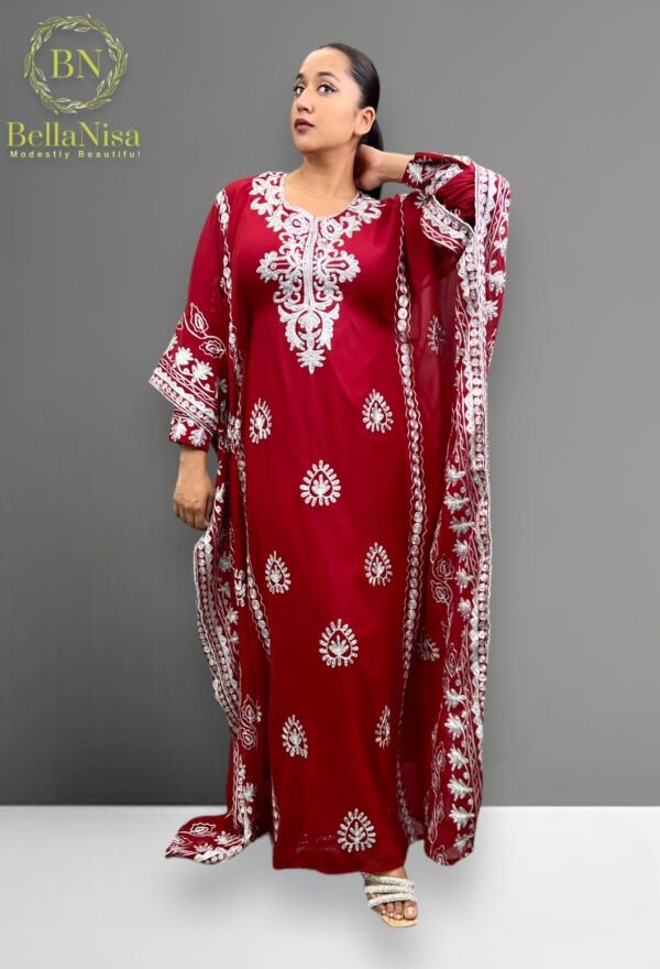 Jihan Kaftan Red